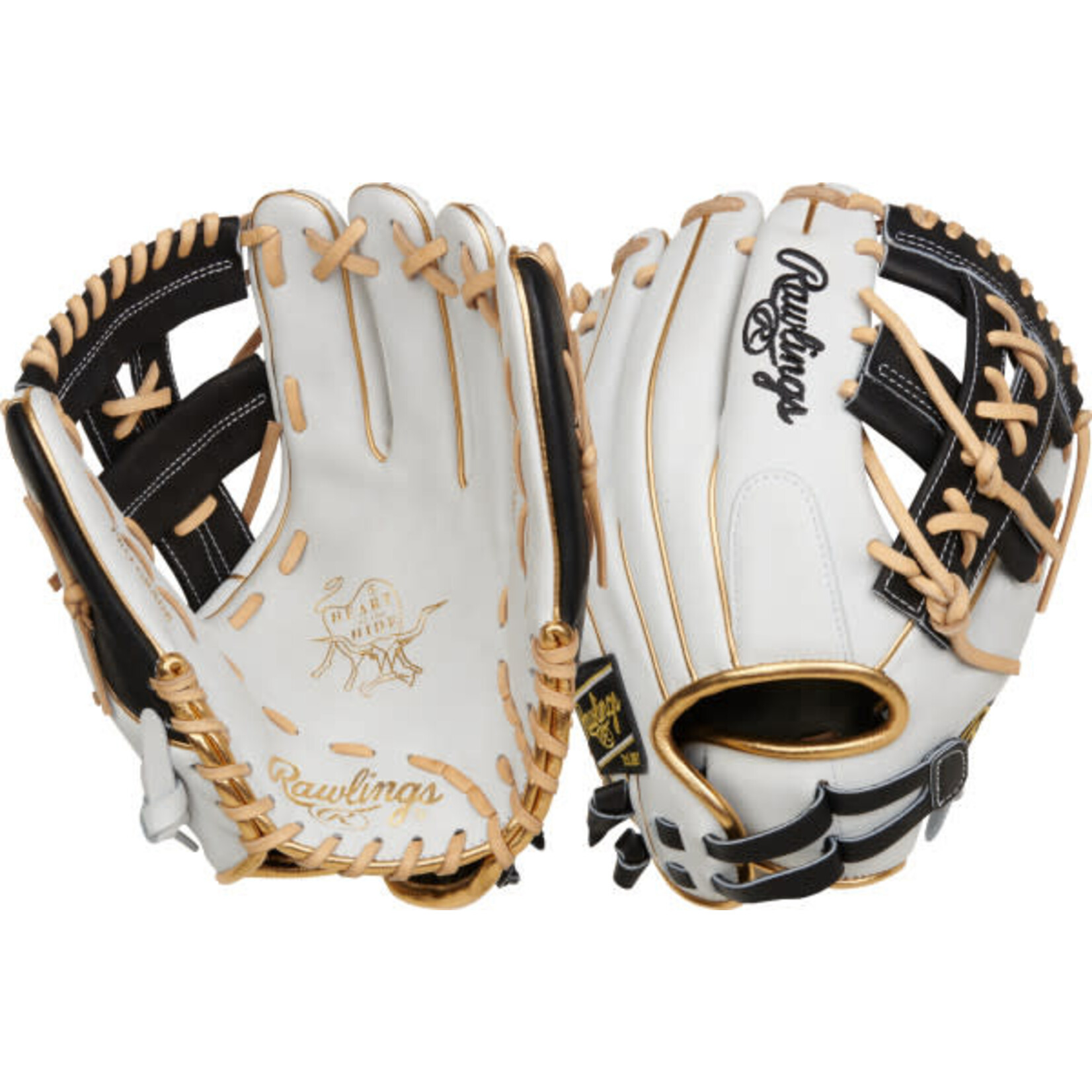 Rawlings Rawlings Fastpitch Glove, Heart of the Hide, PRO120SB-32W, 12", Reg