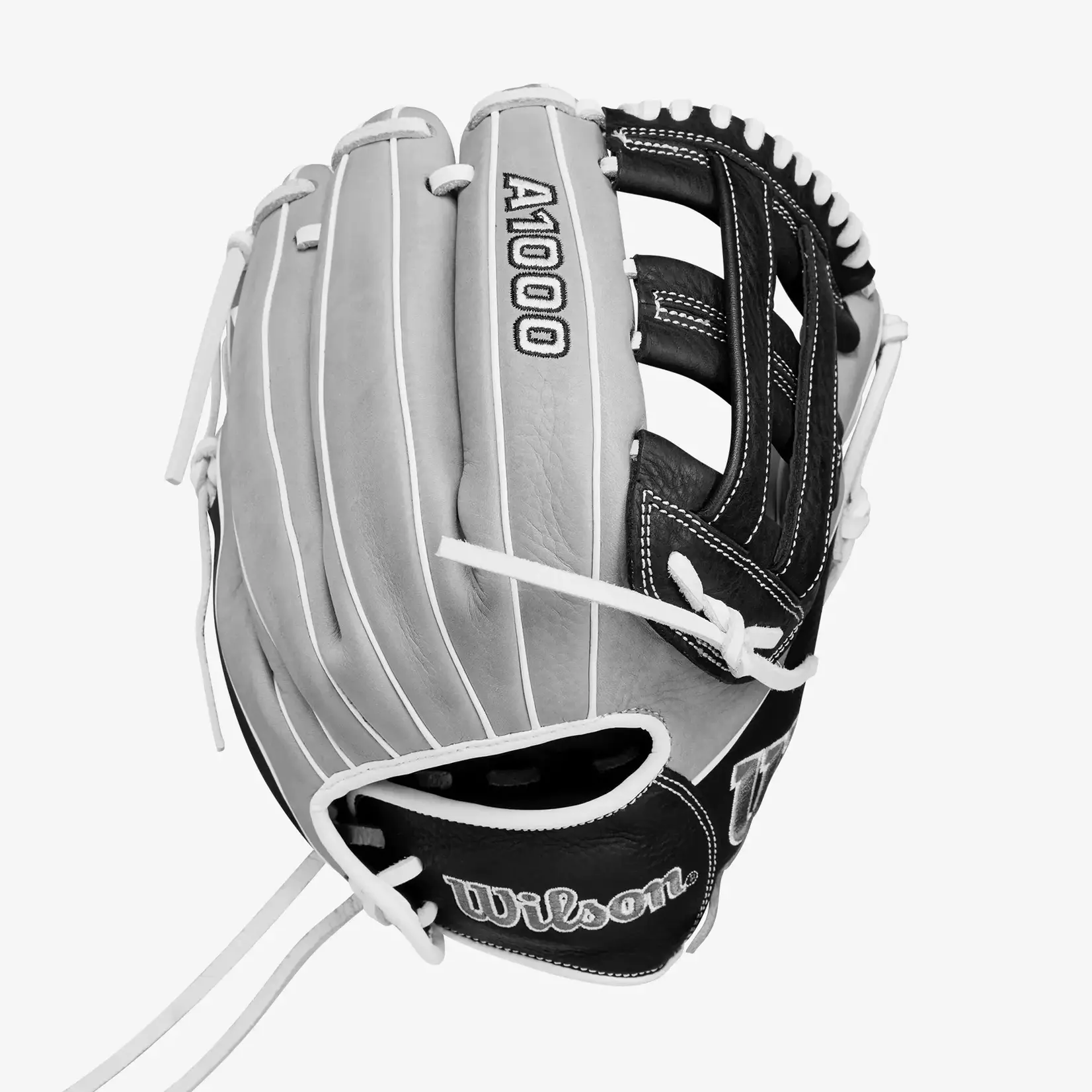 Wilson Wilson Fastpitch Glove, A1000, 12", Reg, Infield, Gry/Wht