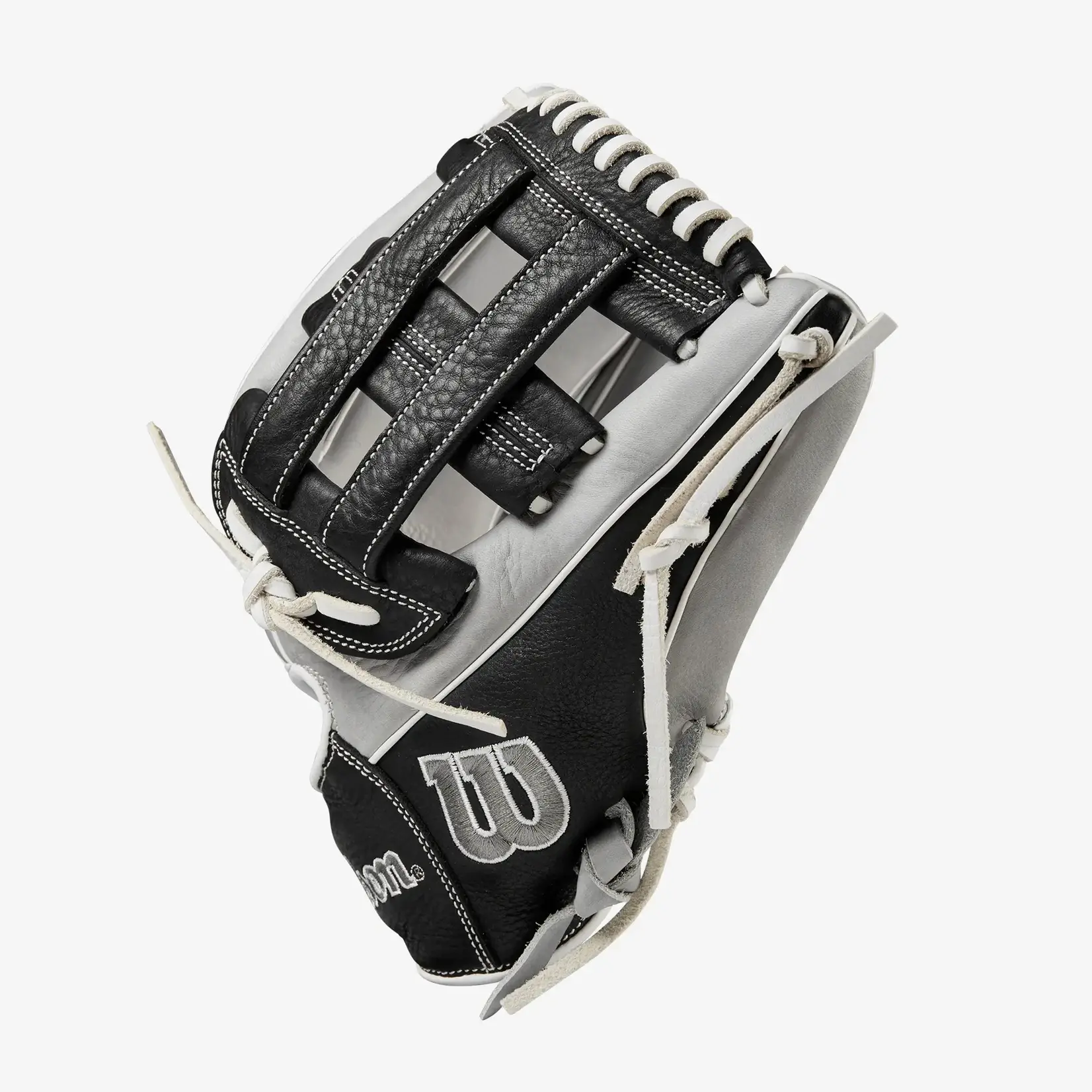 Wilson Wilson Fastpitch Glove, A1000, 12", Reg, Infield, Gry/Wht