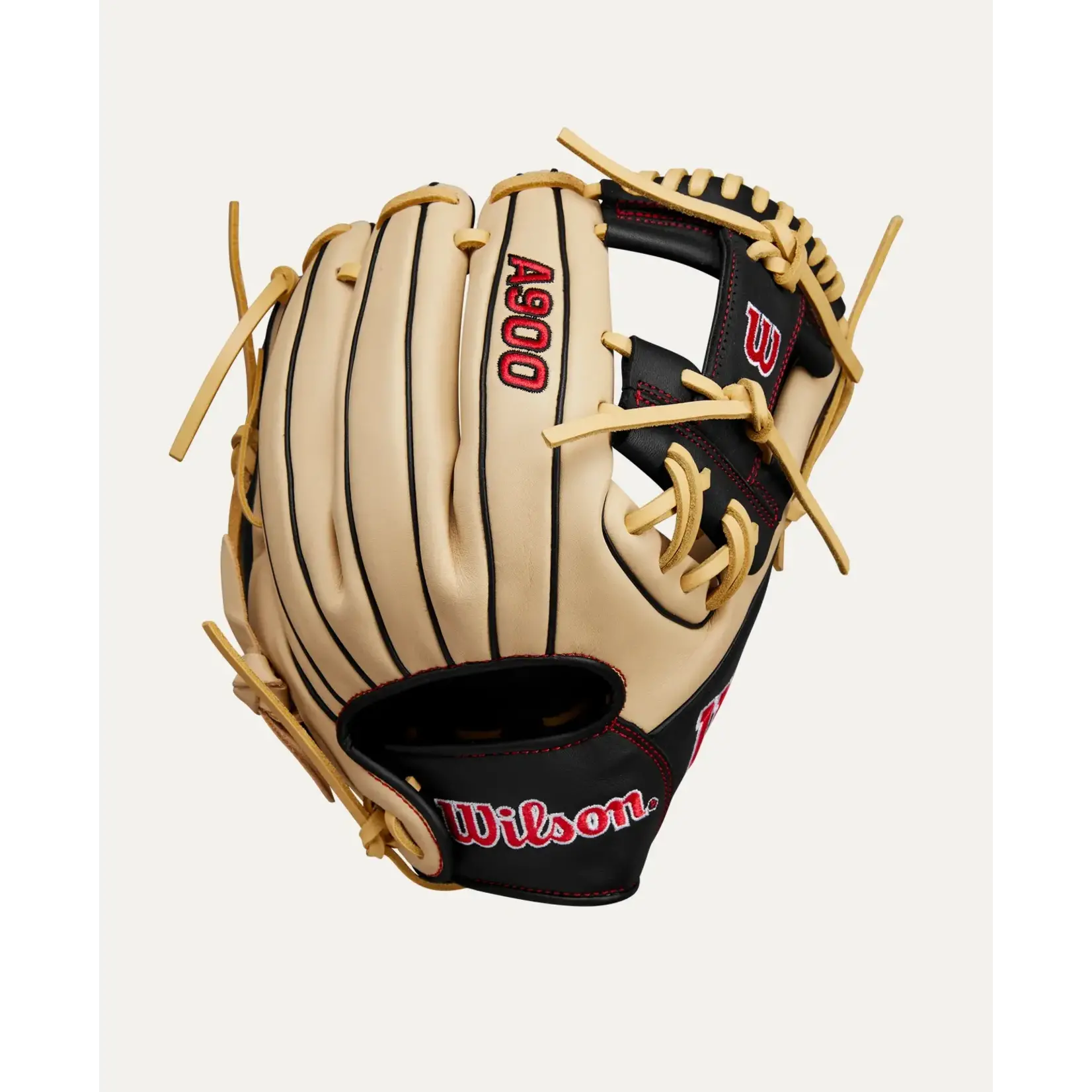 Wilson Wilson Baseball Glove, A900 PF115, 11.5", Reg, Blk/Red