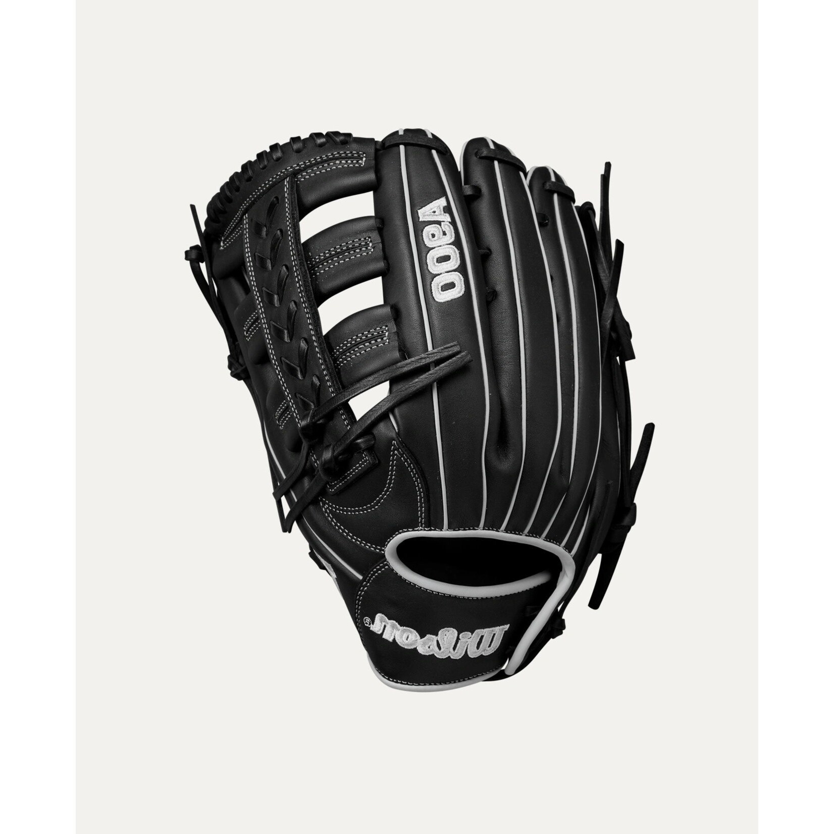 Wilson Wilson Baseball Glove, A900 PF1892, 12.25", Full Right, Blk/Wht/Silver