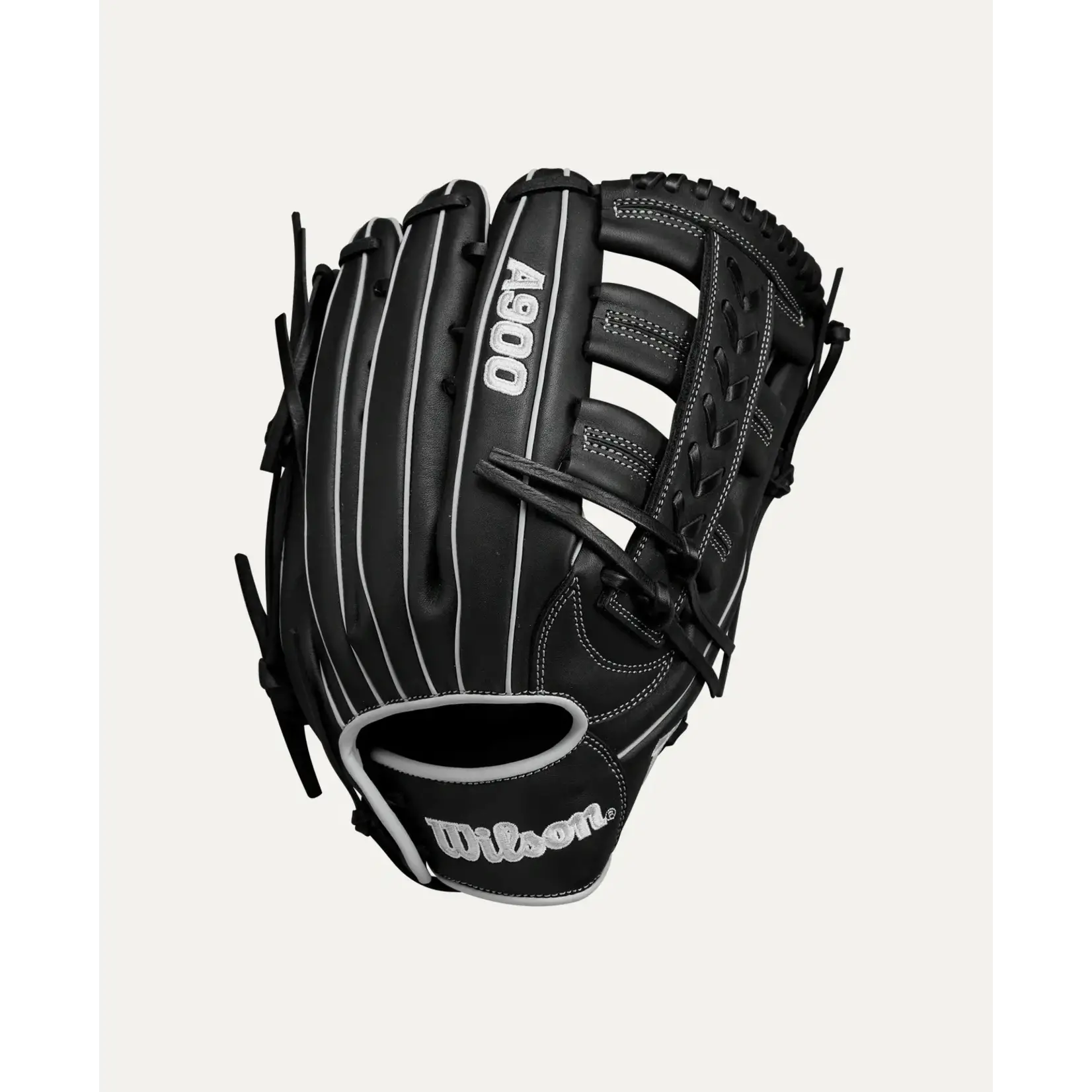 Wilson Wilson Baseball Glove, A900 PF1892, 12.25", Reg, Blk/Wht/Silver