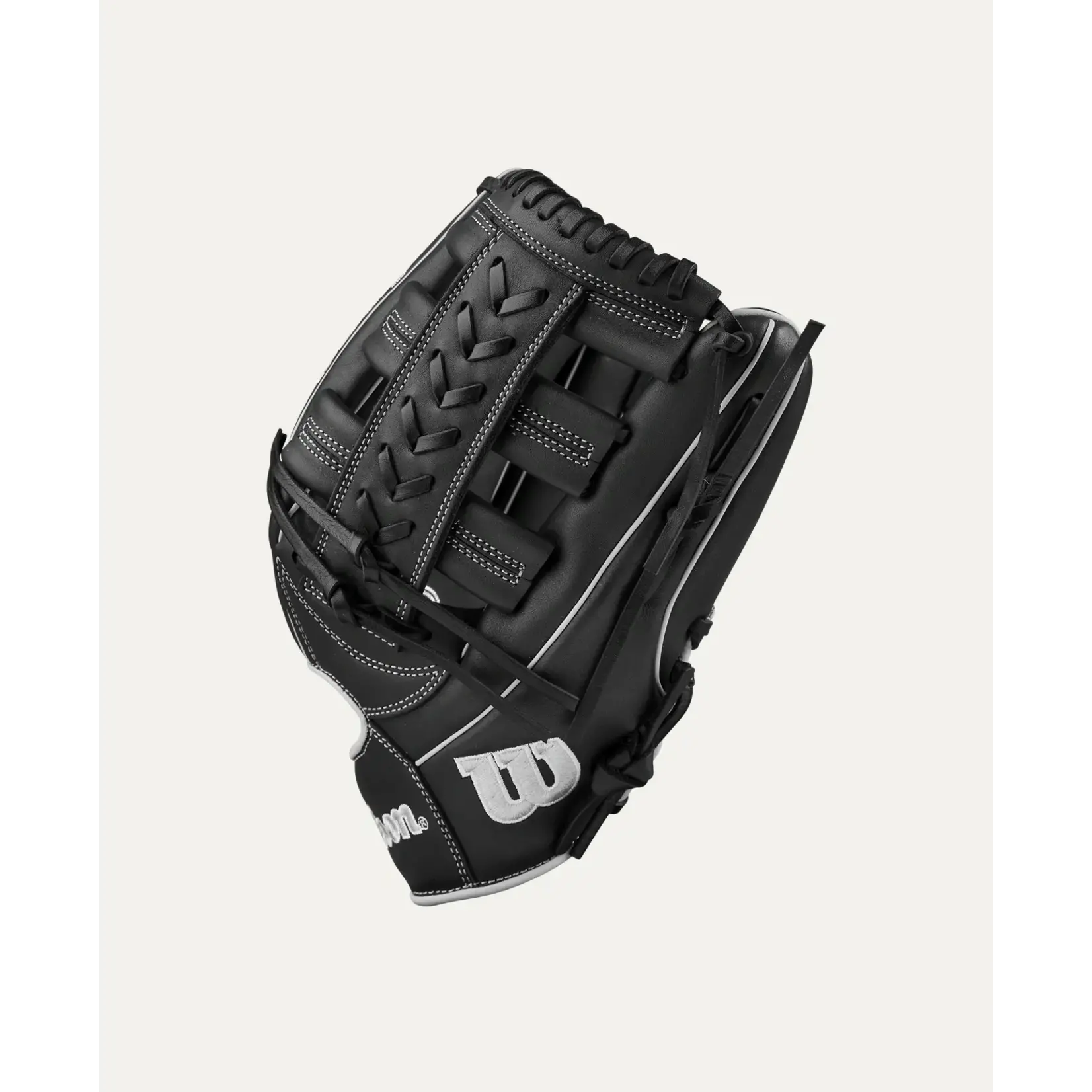 Wilson Wilson Baseball Glove, A900 PF1892, 12.25", Reg, Blk/Wht/Silver