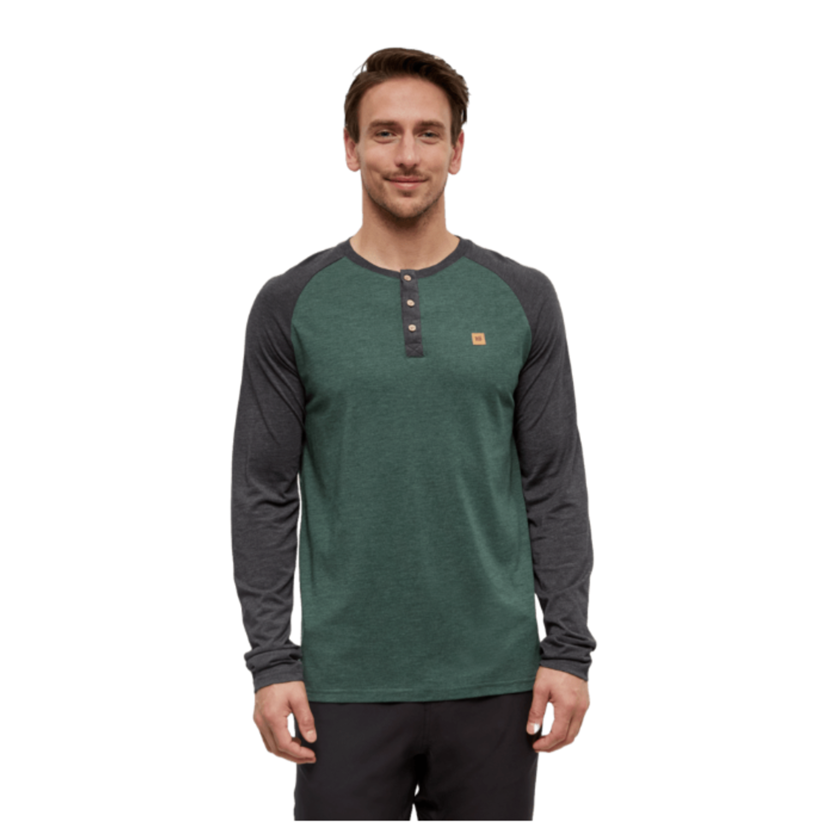 Tentree Tentree Long Sleeve T-Shirt, Baker Henley, Mens