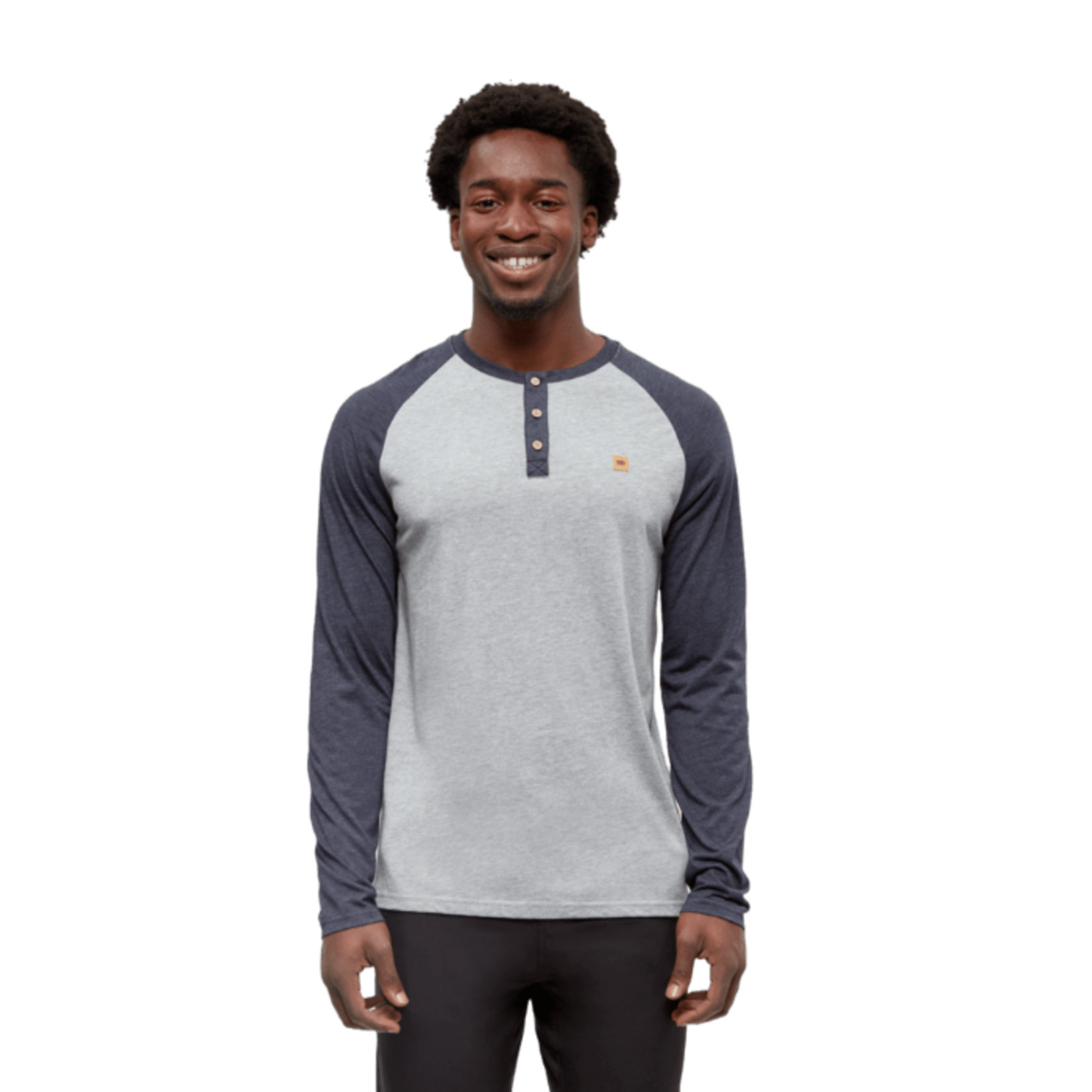 Tentree Tentree Long Sleeve T-Shirt, Baker Henley, Mens