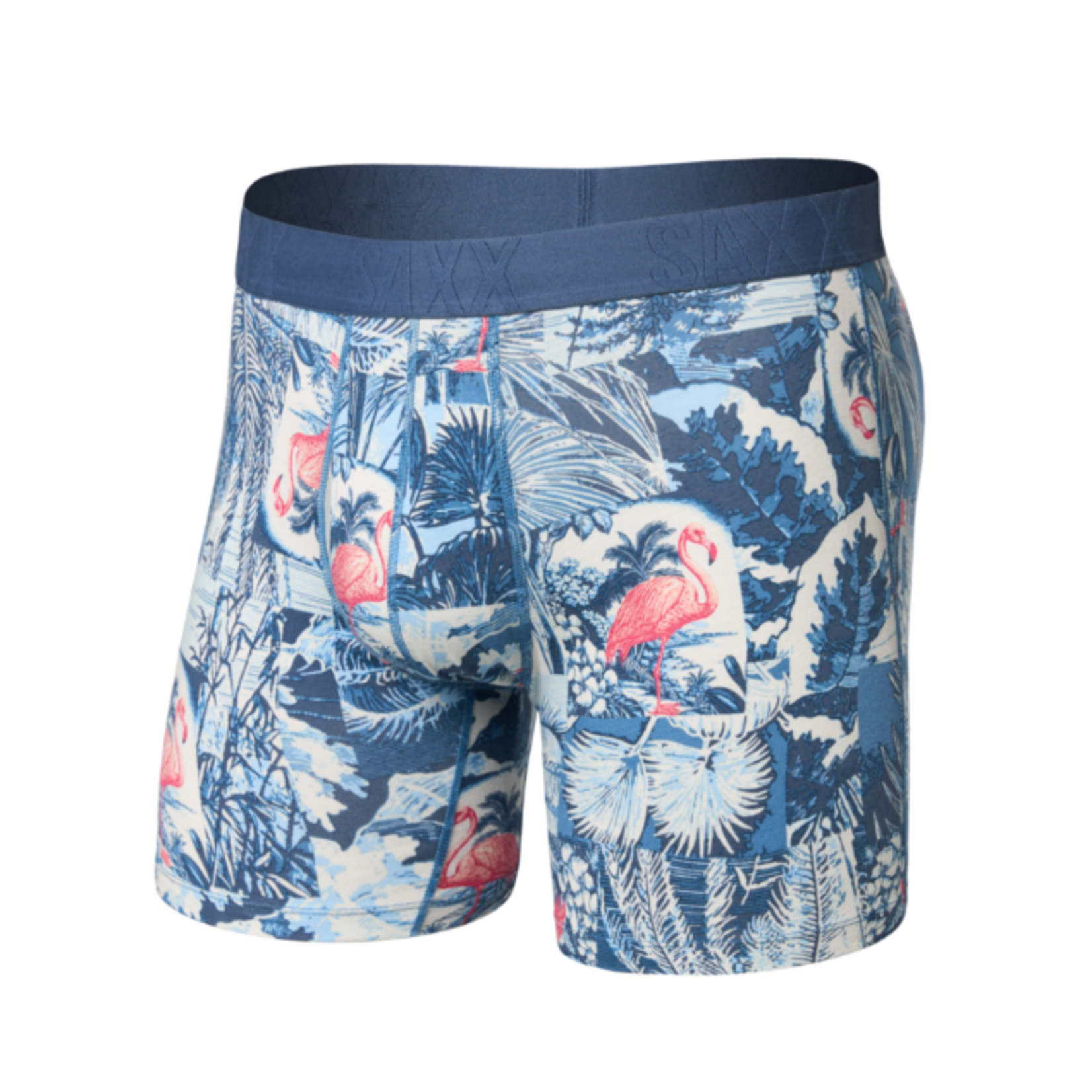 Saxx Saxx Underwear, DropTemp Cooling Cotton BB, Mens, BWI-Botanique-Washed Indigo