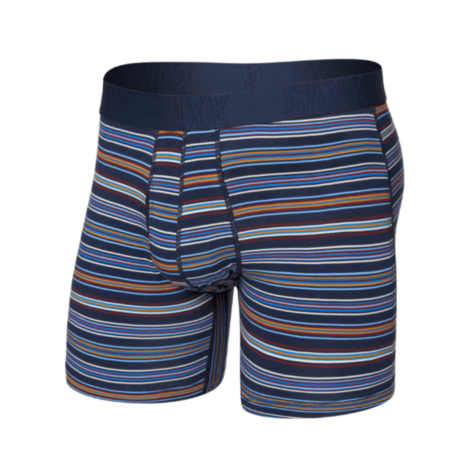 Saxx Saxx Underwear, DropTemp Cooling Cotton BB, Mens, VIS-Vivid Stripe-Maritime