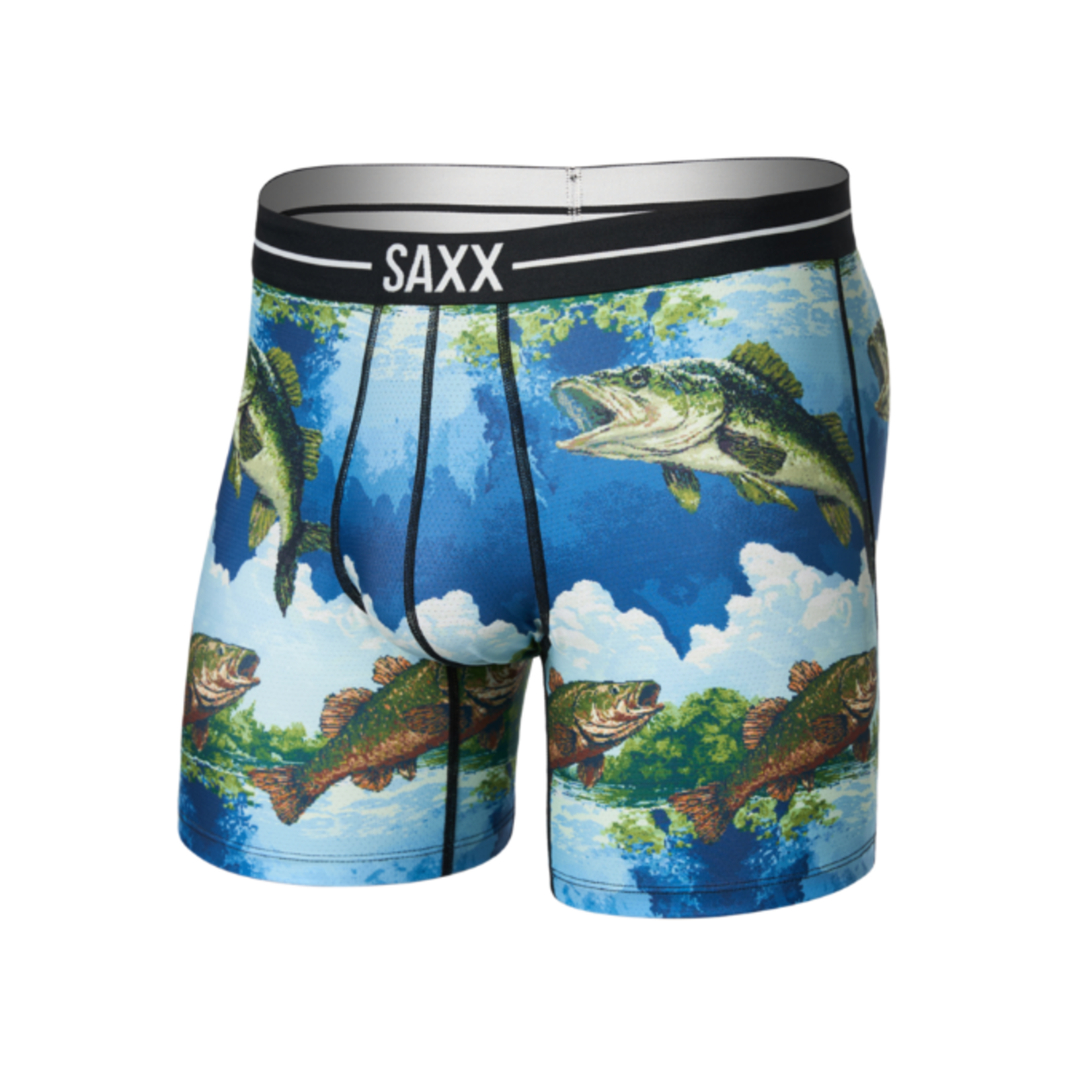 Saxx Saxx Underwear, Volt Boxer Brief, Mens, BBM-Bitmap Big Mouth-Multi