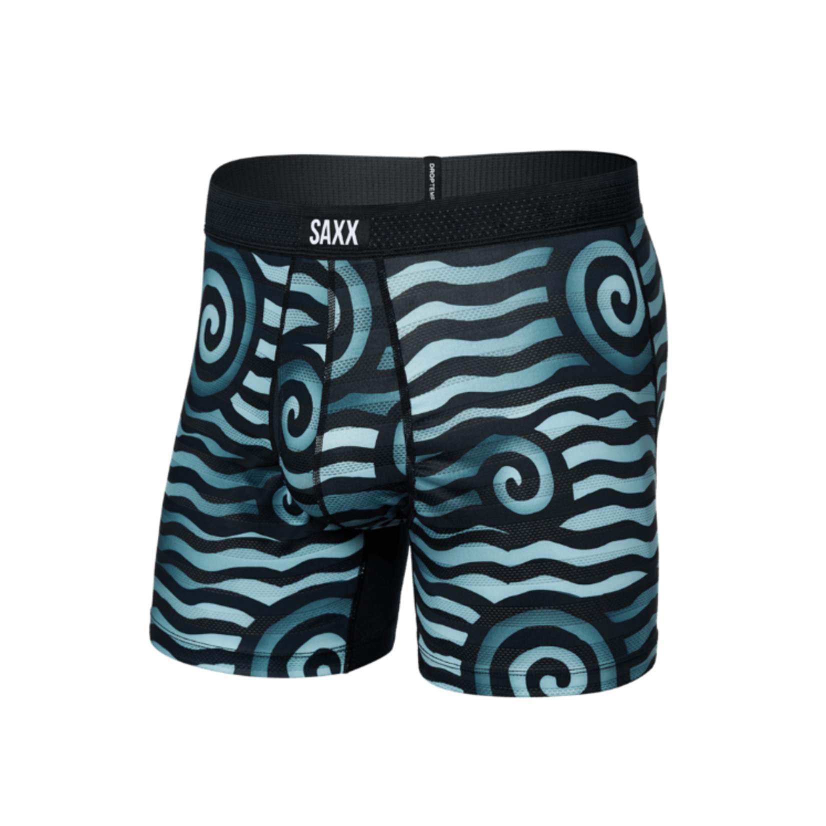 Saxx Saxx Underwear, Droptemp Cool Mesh BB Fly, Mens, RPB-Rip Tide Stripe-Nvy Blu