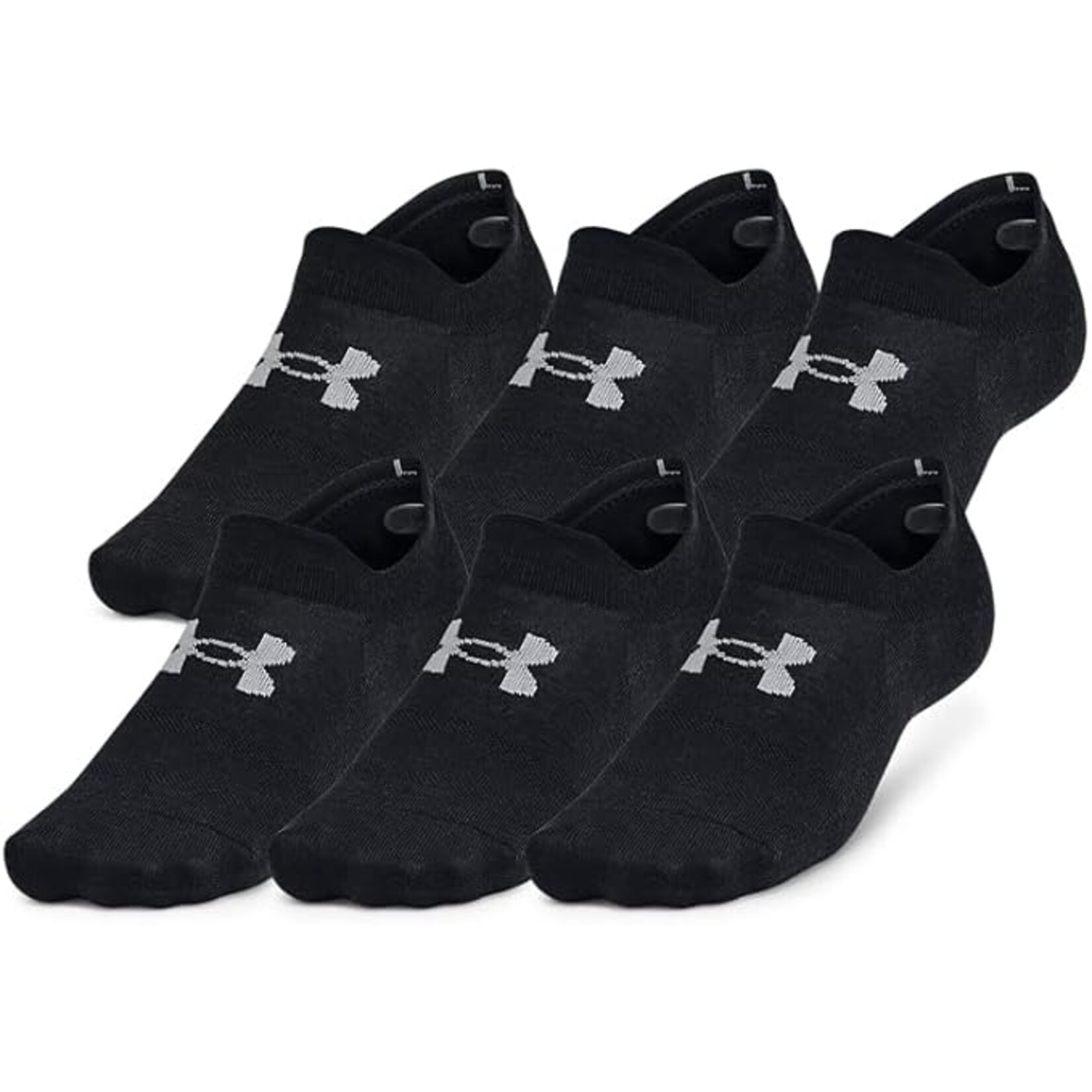 Under Armour Under Armour Socks, Essential No Show, 6-Pack, Unisex