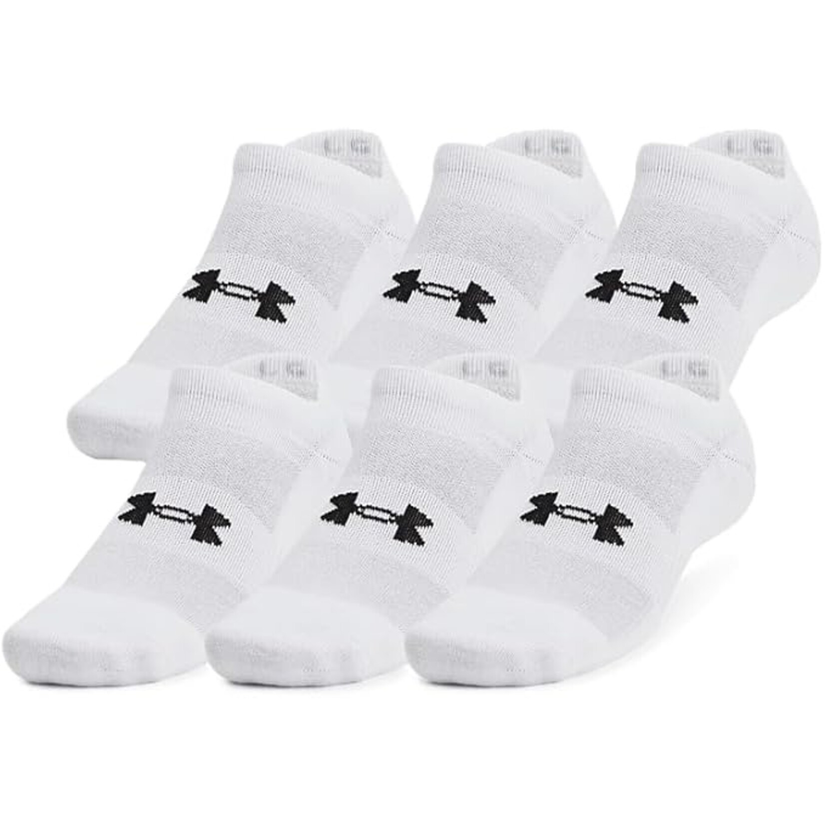Under Armour Under Armour Socks, Training Cotton No Show, 6-Pack, Unisex