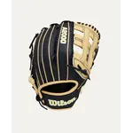 Wilson Wilson Baseball Glove, A2000 Classic DW5 w/SuperSkin, 12", Reg, Blk/Blonde