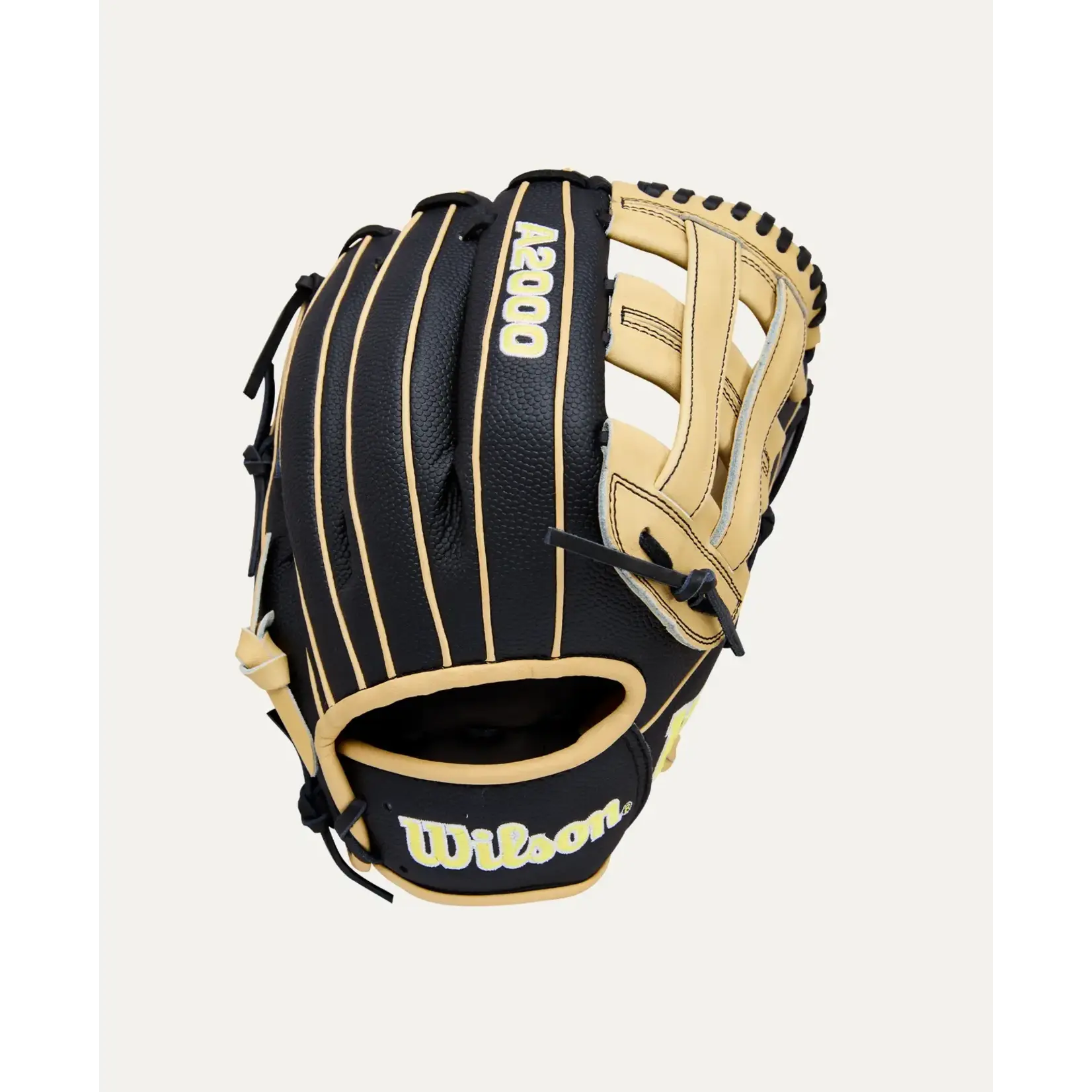 Wilson Wilson Baseball Glove, A2000 Classic DW5 w/SuperSkin, 12", Reg, Blk/Blonde