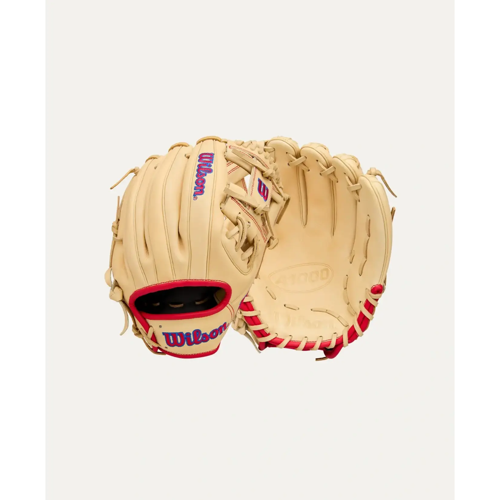 Wilson Wilson Baseball Glove, A1000 1975, 11.75", Reg, Blonde/Red/Royal