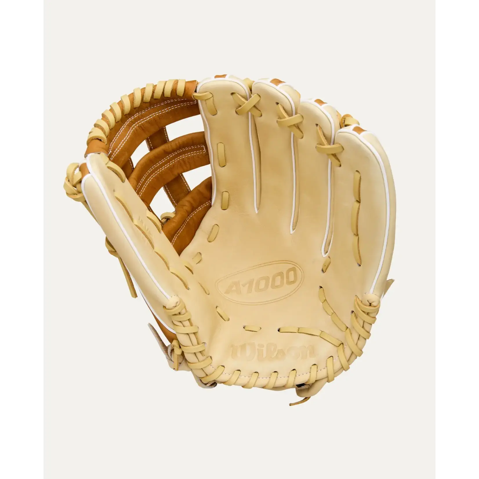 Wilson Wilson Baseball Glove, A1000 1750, 12.5", Reg, Blonde/Saddle Tan/Wht