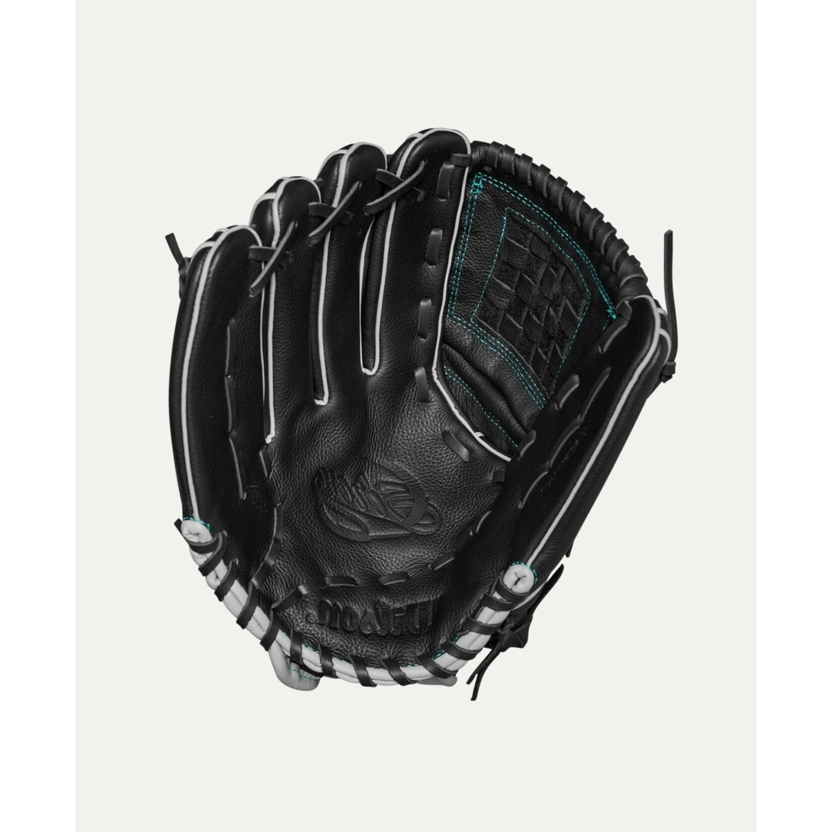 Wilson Wilson Fastpitch Glove, A500 Siren, 12", Full Right, Blk/Teal, Youth