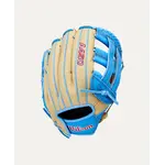 Wilson Wilson Baseball Glove, A450 Advisory Staff, 12", Reg, Blonde/Cool Blu/Red, Youth