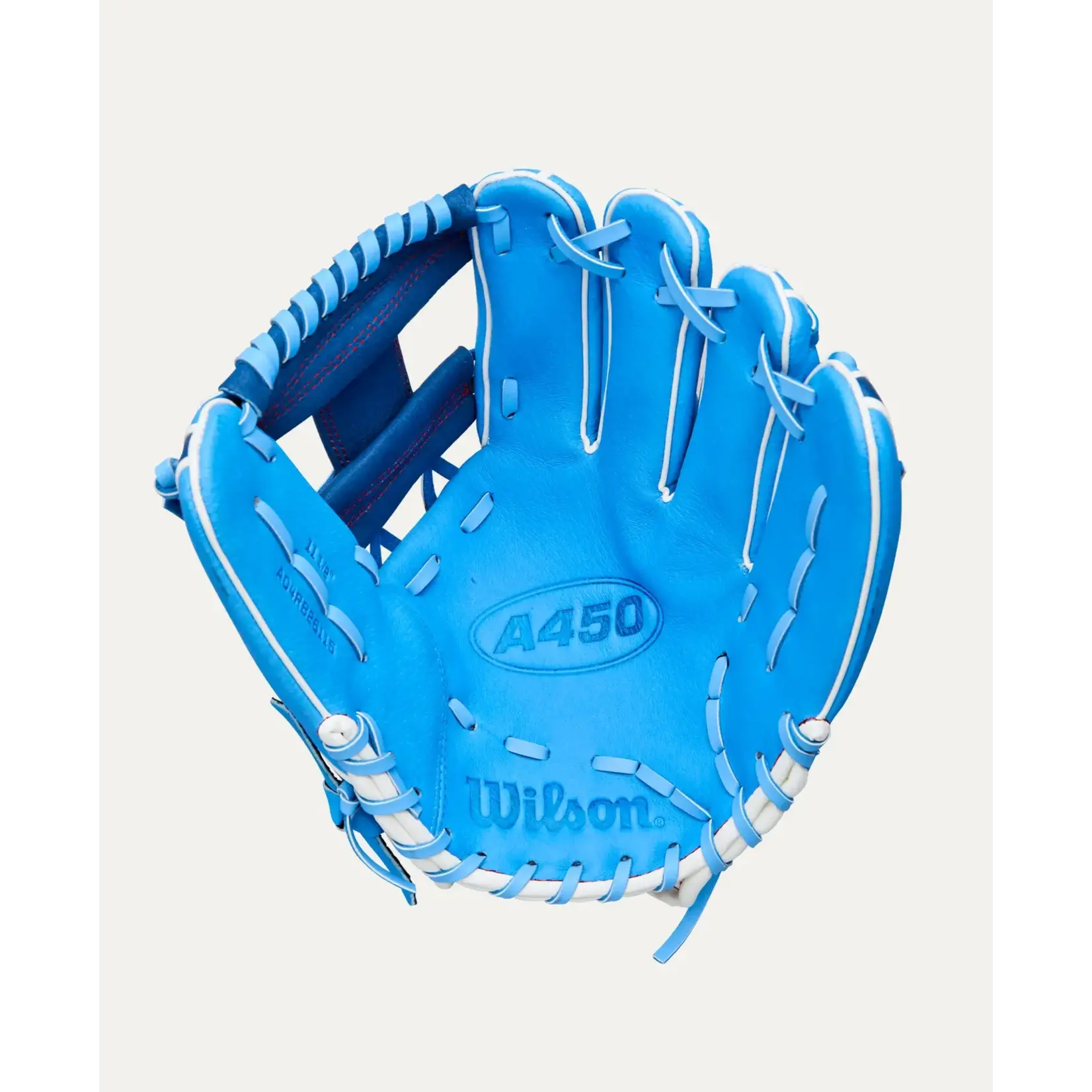 Wilson Wilson Baseball Glove, A450 Advisory Staff, 11.5", Reg, Nvy/Cool Blu/Wht, Youth