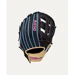 Wilson Wilson Baseball Glove, A450 Advisory Staff, 11", Reg, Blk/Blonde/Sky Blu/Red, Youth