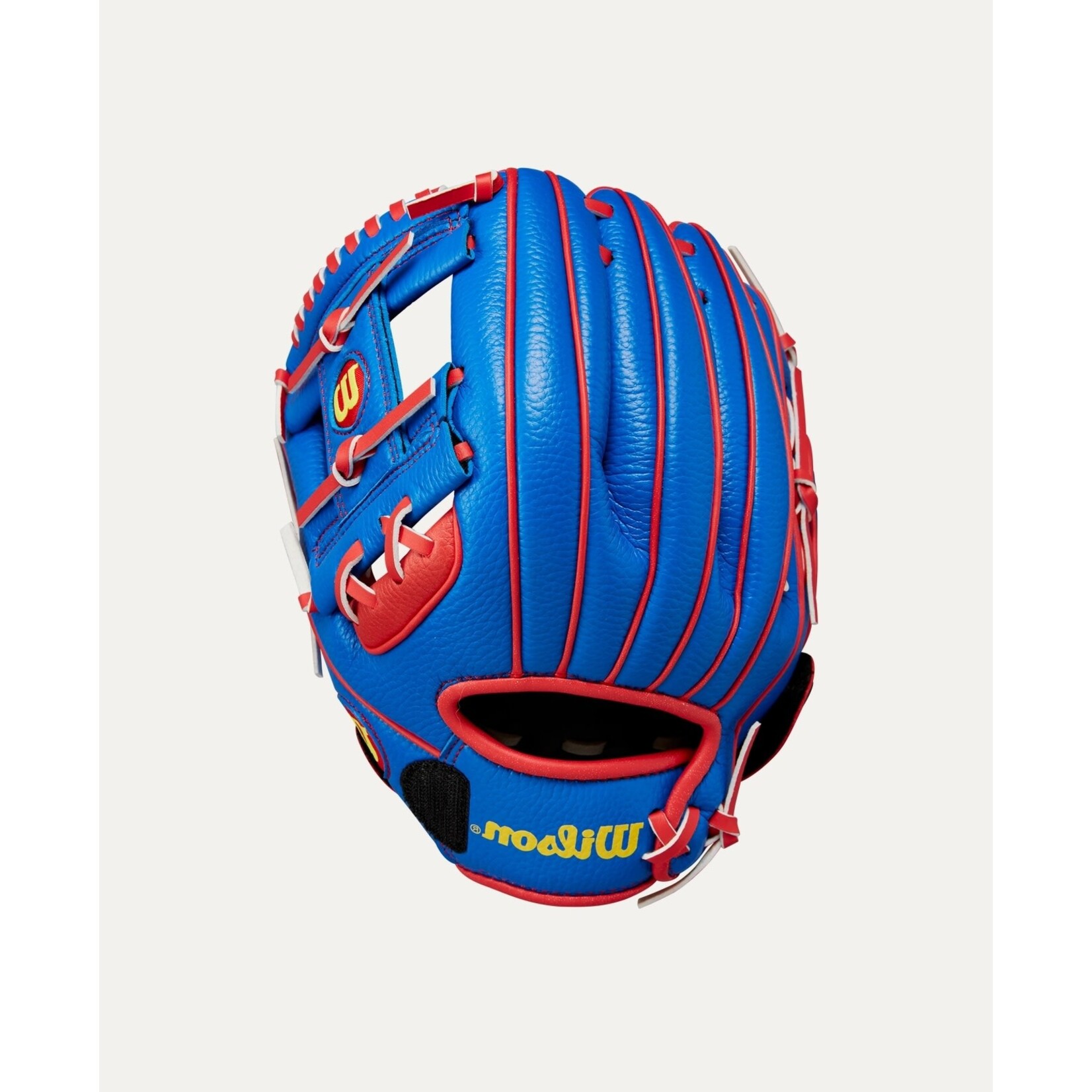 Wilson Wilson Baseball Glove, A200 EZ Catch, 10", Full Right, Royal/Red/Yel, Youth