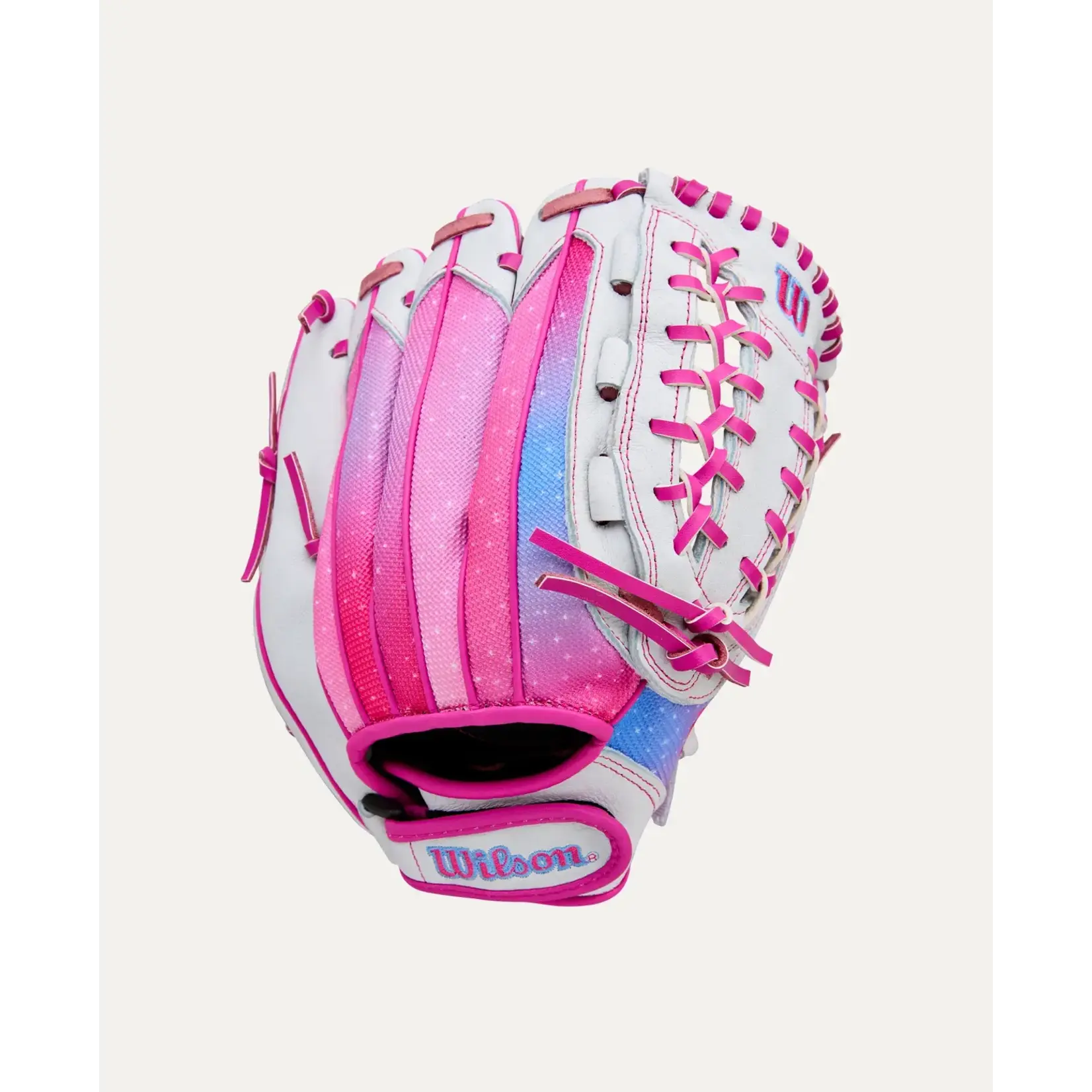 Wilson Wilson Fastpitch Glove, Flash, 12", Reg, Wht/Pnk, Youth