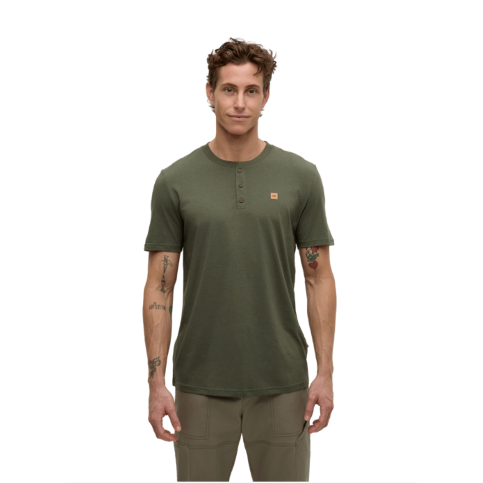 Tentree Tentree Short Sleeve T-Shirt, Baker Henley, Mens