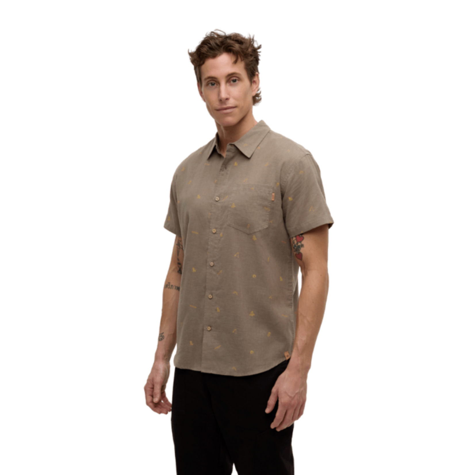 Tentree Tentree Short Sleeve Button-Up Shirt, Lake Life Mancos, Mens