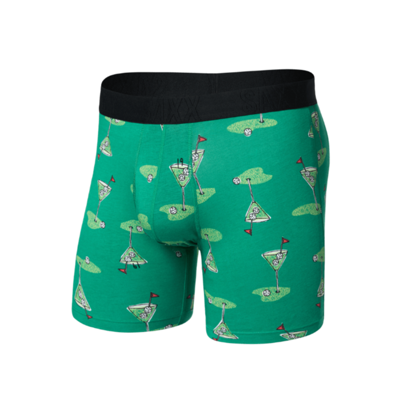 Saxx Saxx Underwear, DropTemp Cooling Cotton BB, Mens, GML-Golf Martini-Lush Meadow