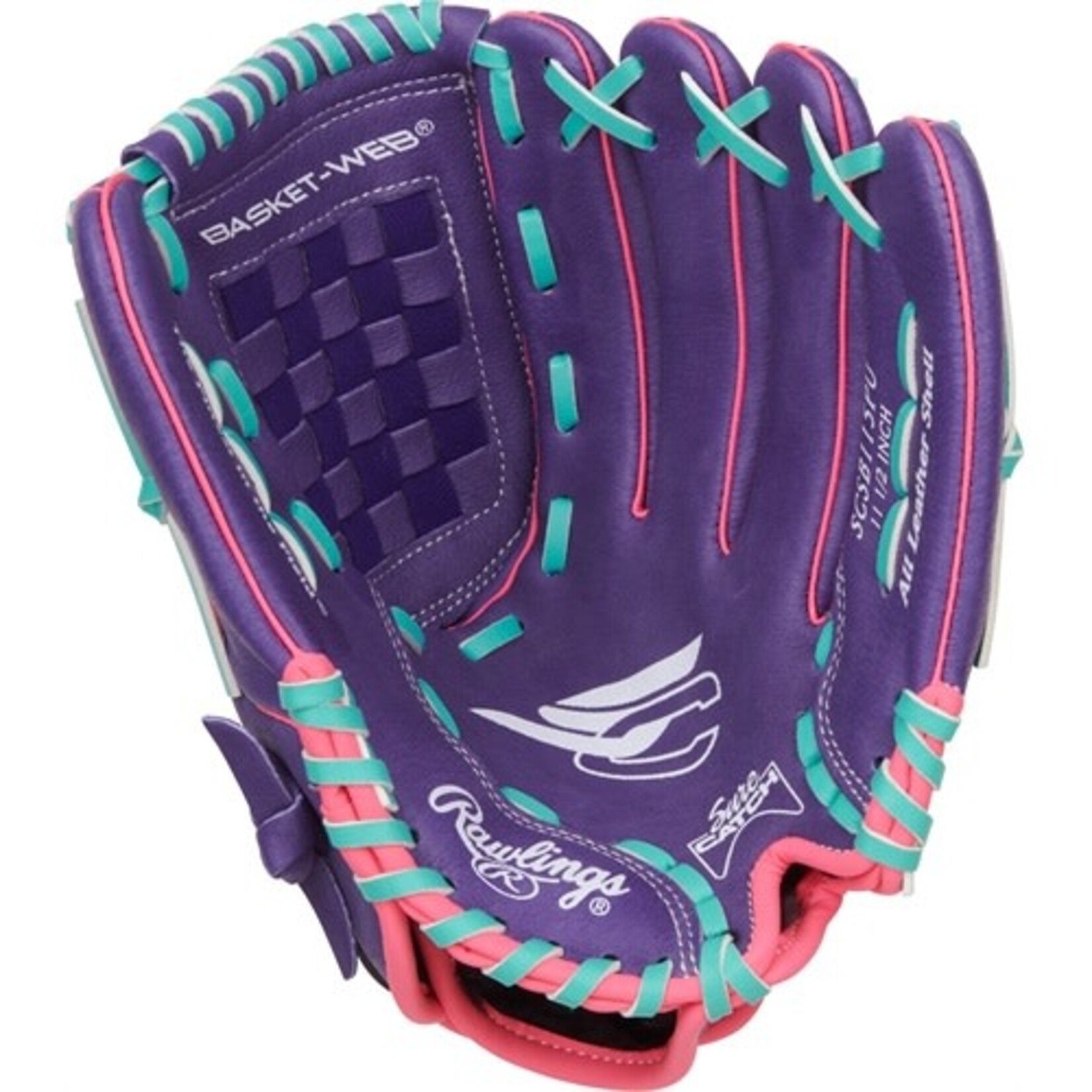 Rawlings Rawlings Fastpitch Glove, Sure Catch Softball, SCSB115PU, 11.5”, Reg, Youth