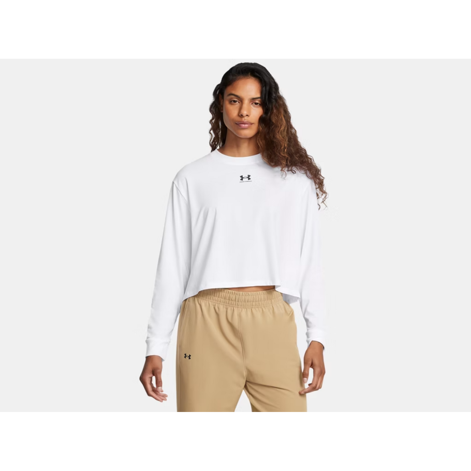 Under Armour Under Armour Long Sleeve T-Shirt, Rival Boxy, Ladies
