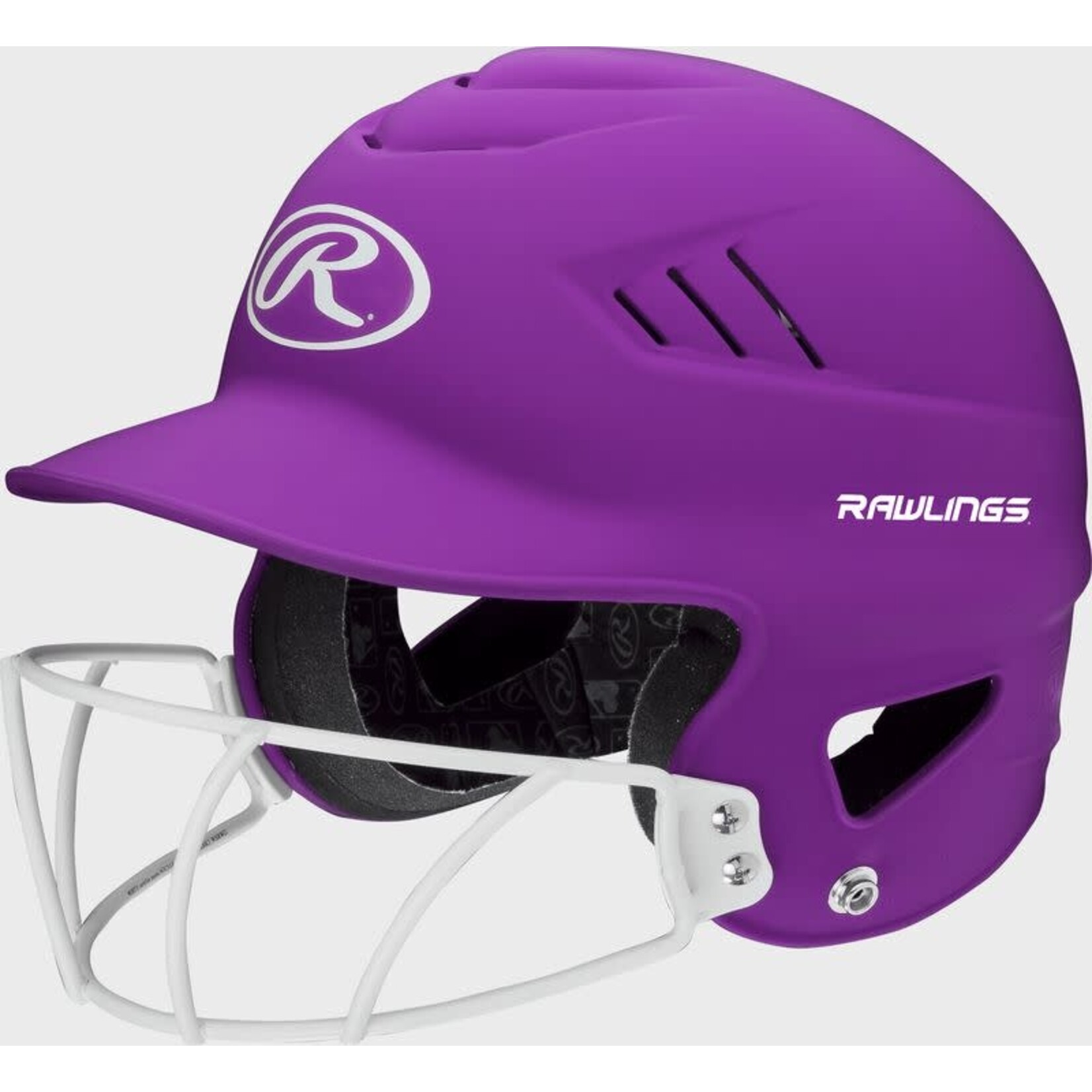 Rawlings Rawlings Batting Helmet, Coolflo Highlighter w/Softball Face Mask, OSFM