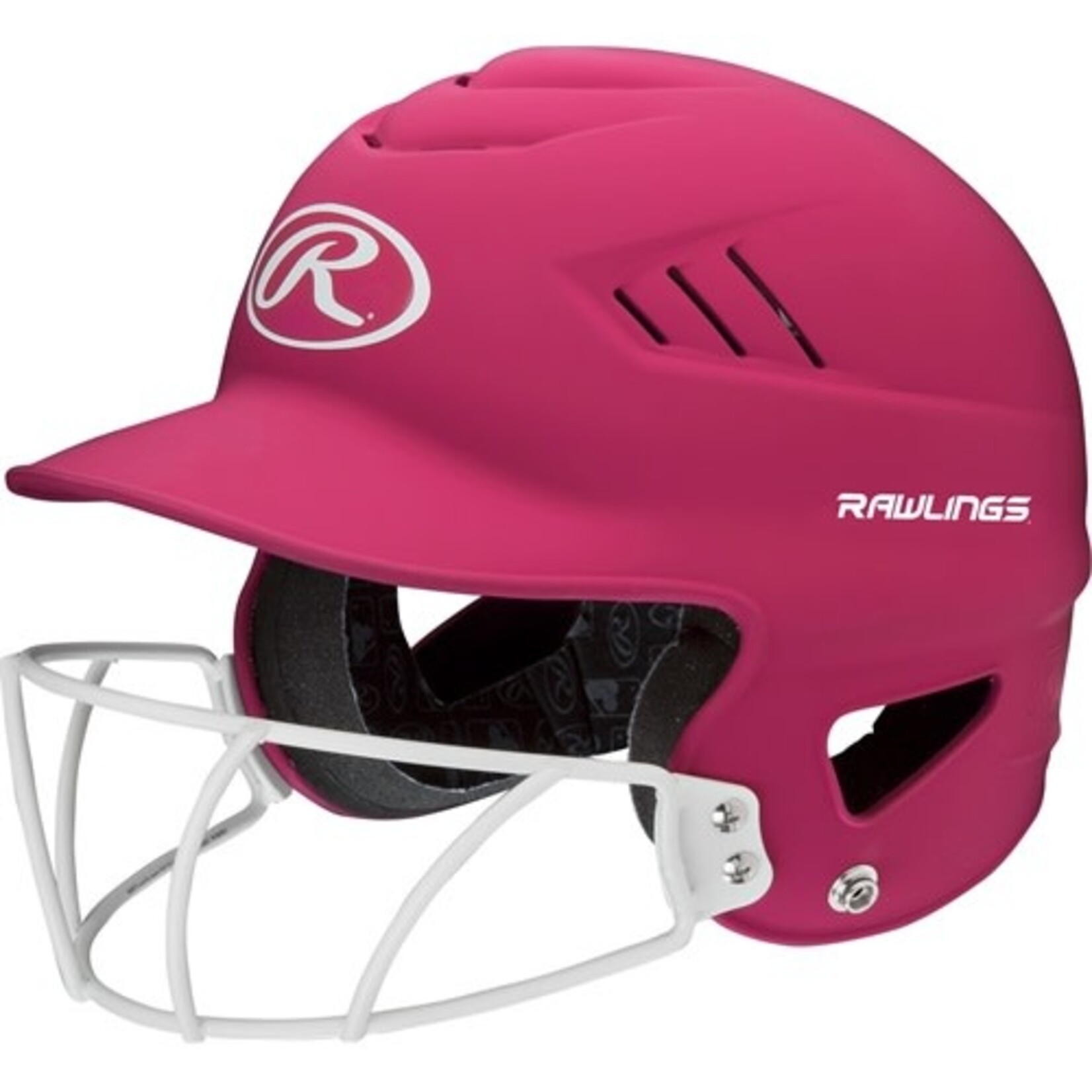 Rawlings Rawlings Batting Helmet, Coolflo Highlighter w/Softball Face Mask, OSFM