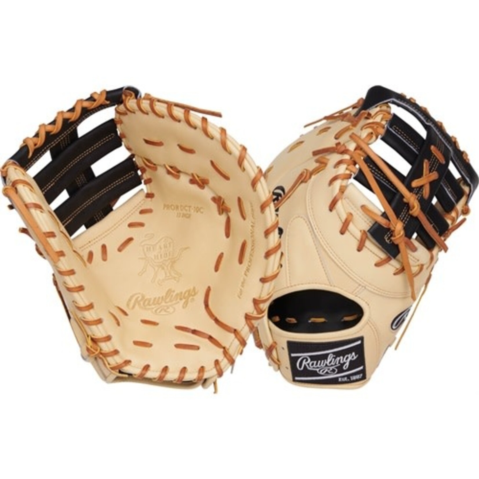 Rawlings Rawlings Baseball Glove, Heart of the Hide PRORDCT-10C, 13”, Reg, First Base Mitt