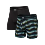 Saxx Saxx Underwear, Daytripper BB Fly, 2-Pack, Mens, BRC-Broadcast Stripe/Blk