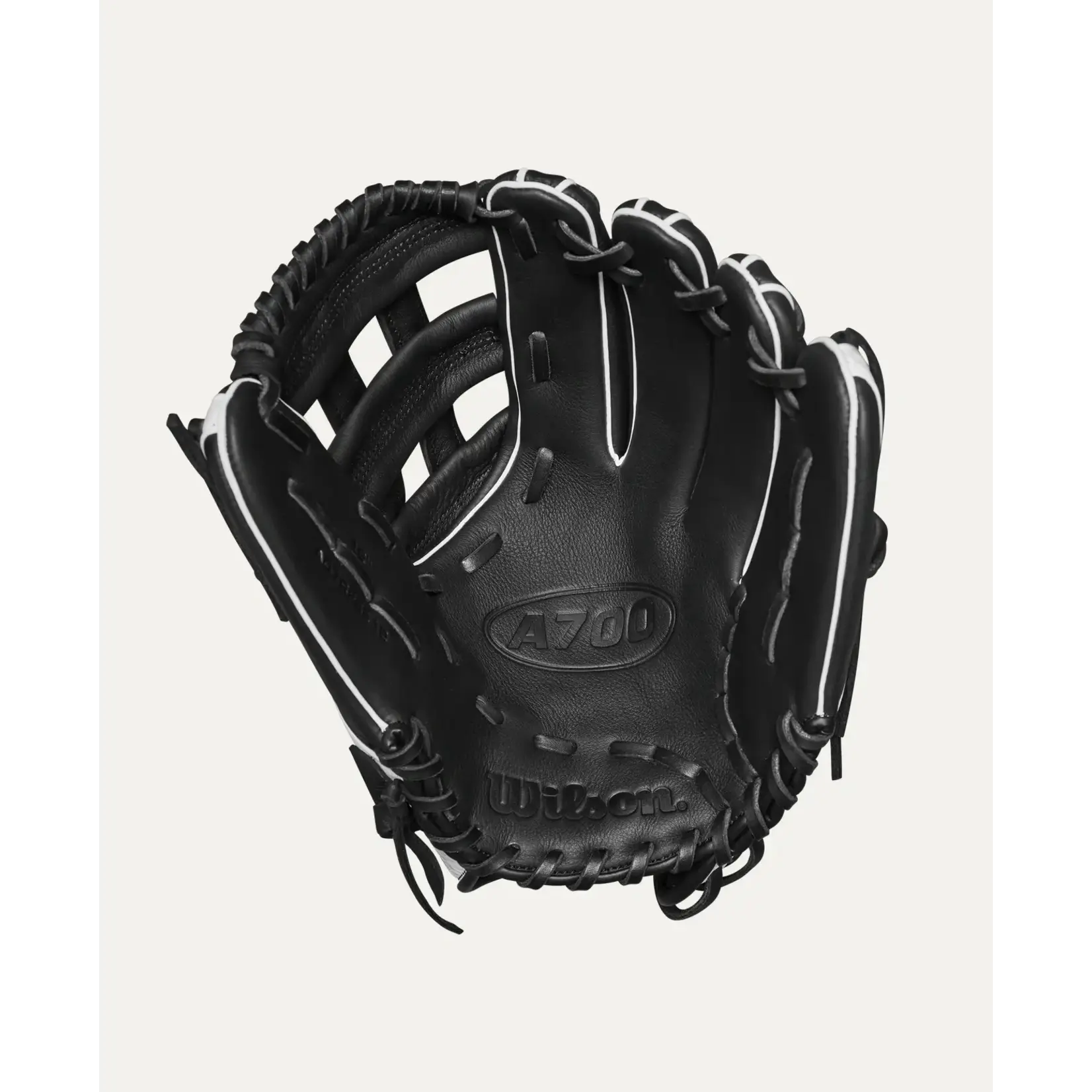 Wilson Wilson Fastpitch Glove, A700, 12", Reg, Blk/Wht, Youth