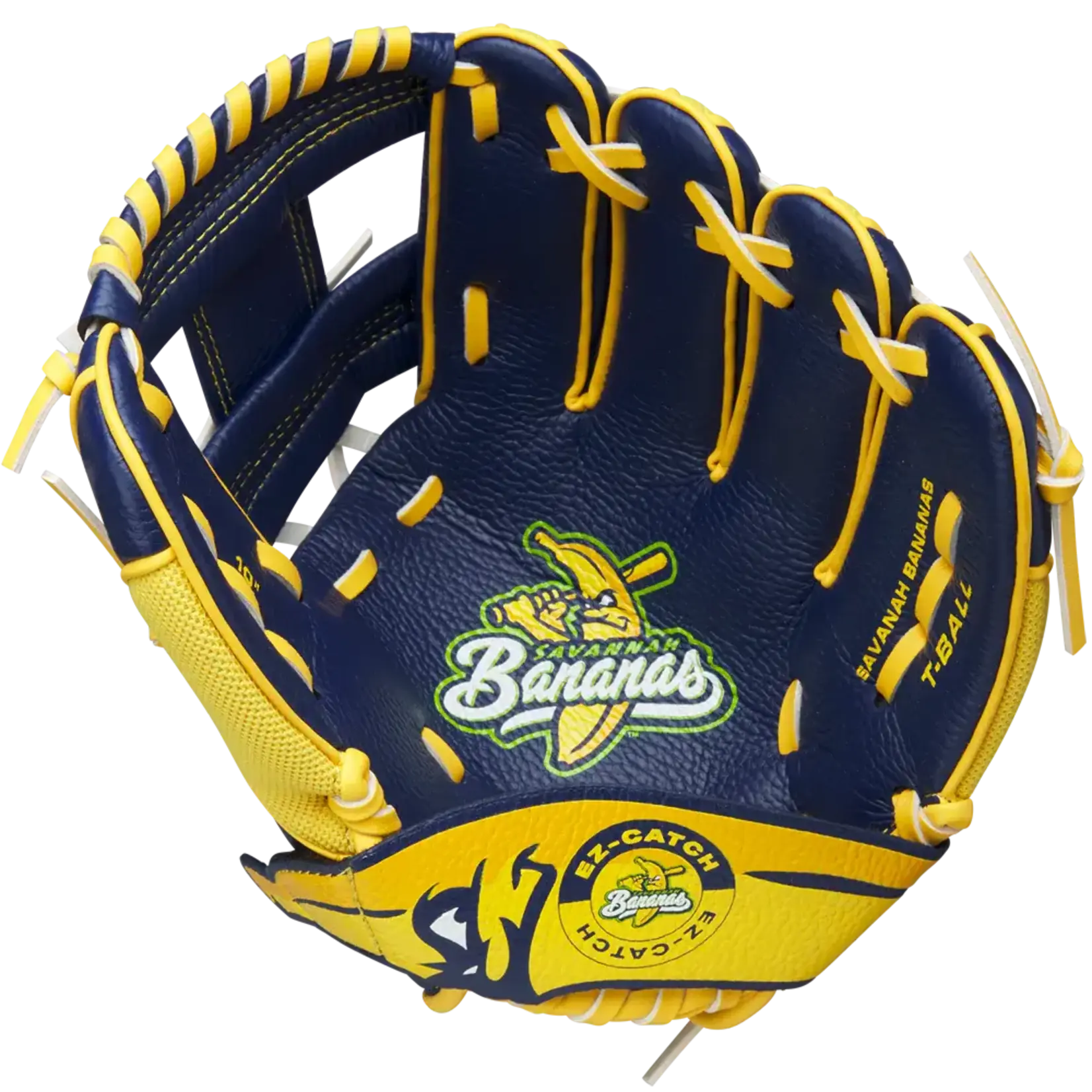 Wilson Wilson Baseball Glove, A200 EZ Catch Savannah Bananas, 10", Reg, Yel/Nvy, Youth