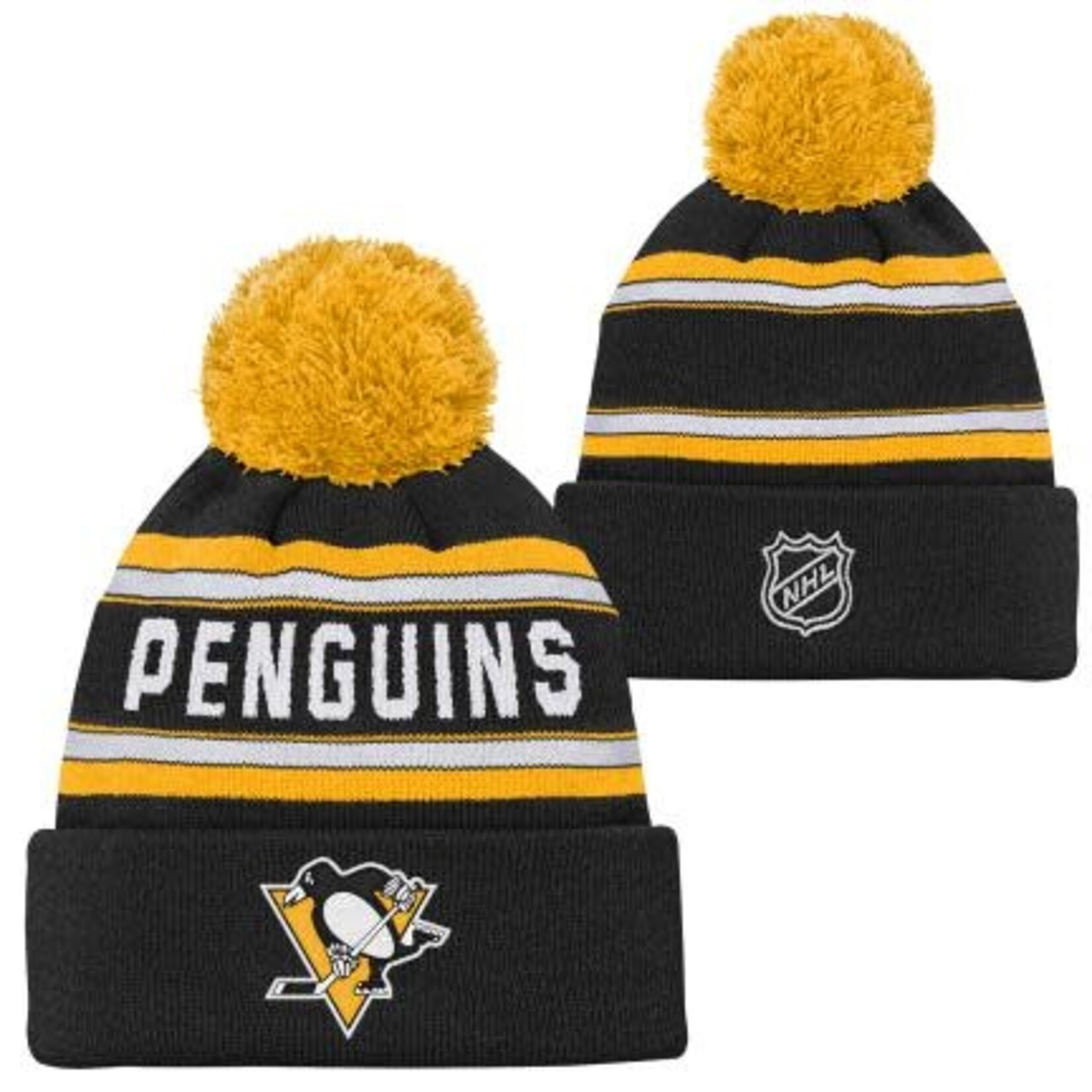 Outerstuff Outerstuff Toque, Jacquard Cuffed Knit Pom, NHL, Youth, Pittsburgh Penguins