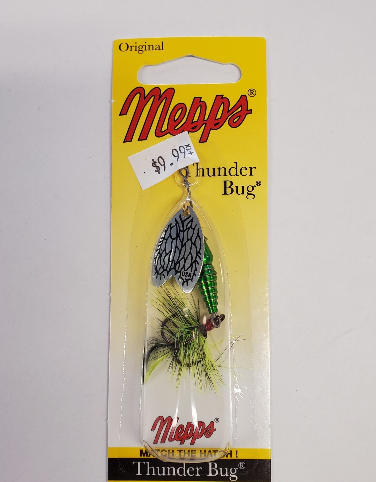 Mepps thunder bug silver green #2 