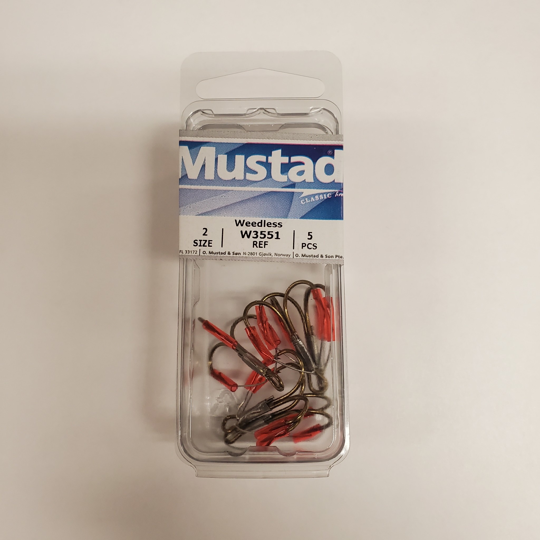 Mustad W3551 Weedless treble hook sz2 - Fehrs Sporting Goods Inc.