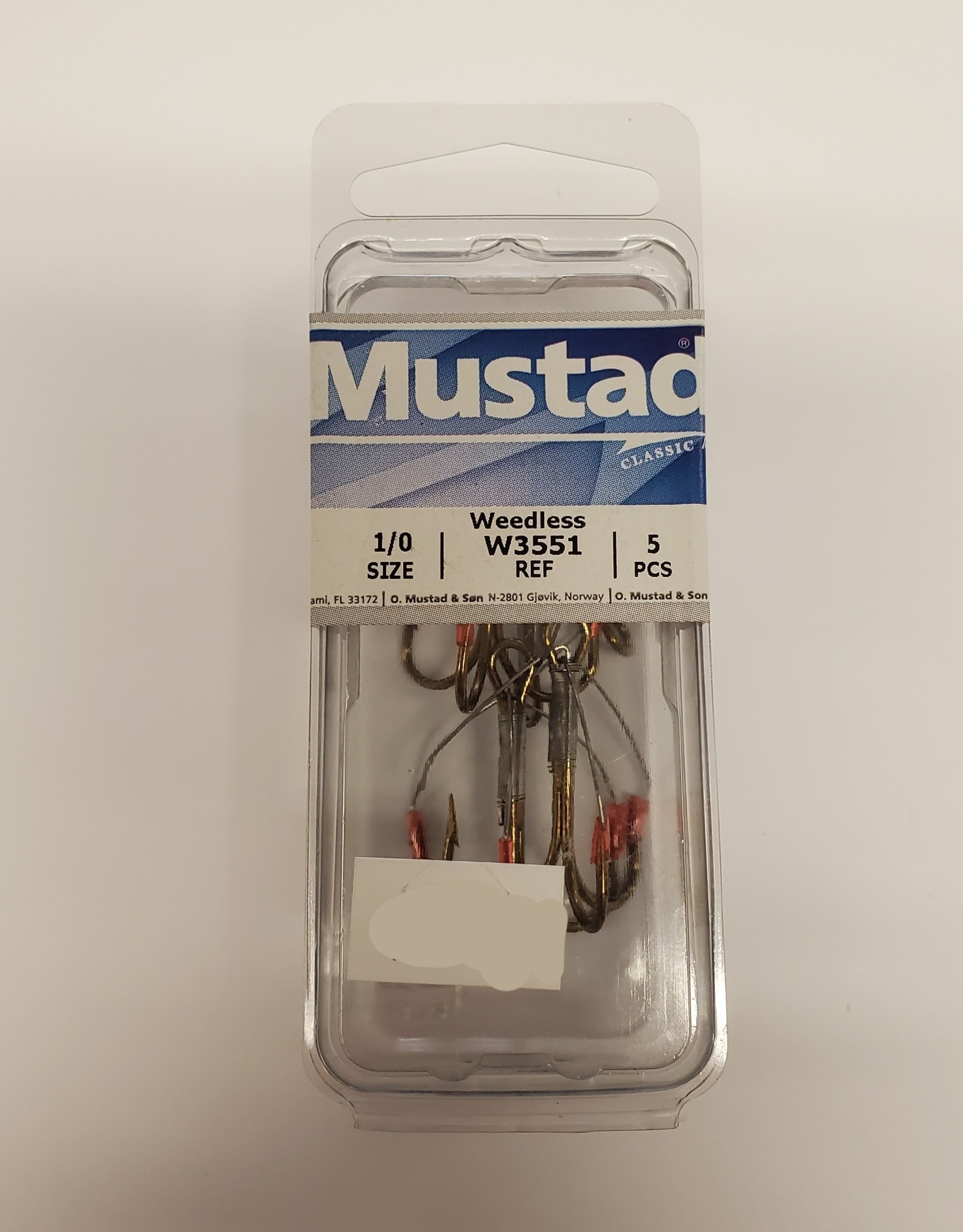 Mustad W3551 weedless treble hook 1/0 - Fehrs Sporting Goods Inc.