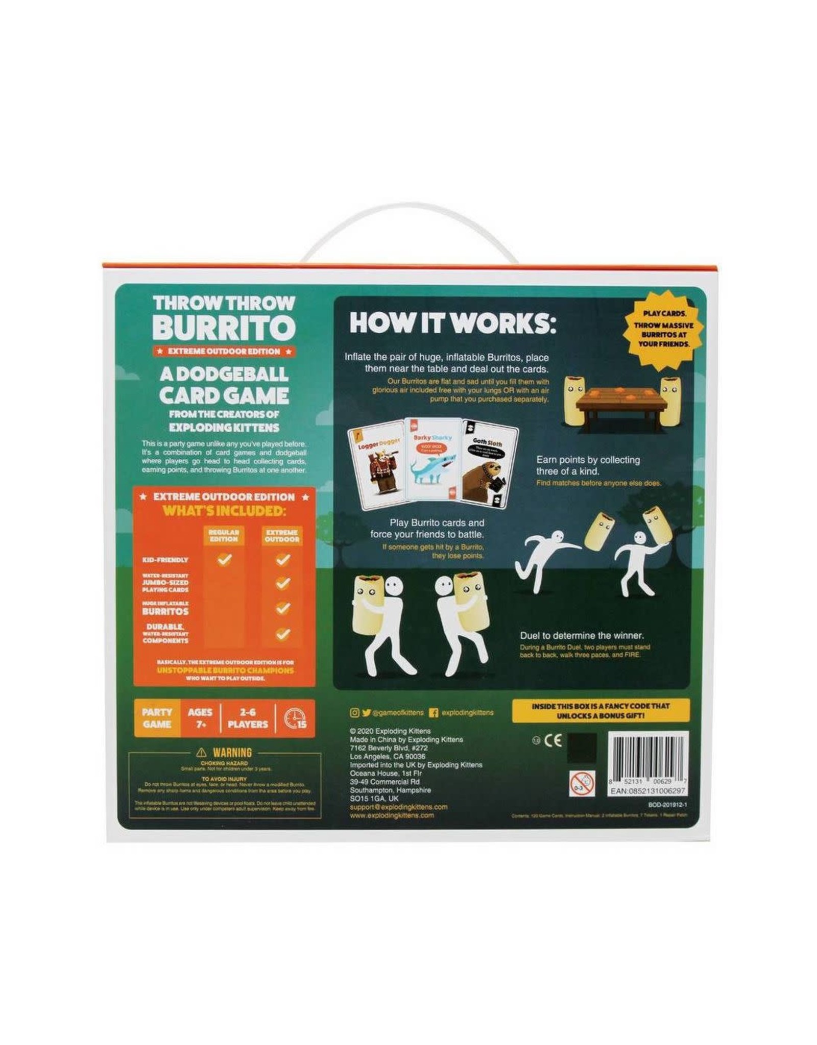EXPLODING KITTENS THROW THROW BURRITO EXTREME OUTDOOR
