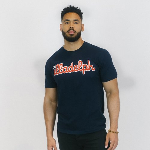 Okayplayer Modern Navy Illadelph T-Shirt Okayplayer Modern Navy Illadelph T-Shirt