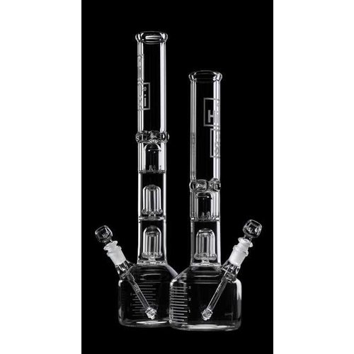 Hisi Glass Hisi Glass Double Mushroom Perc – 18 inches Hisi Glass Hisi Glass Double Mushroom Perc – 18 inches