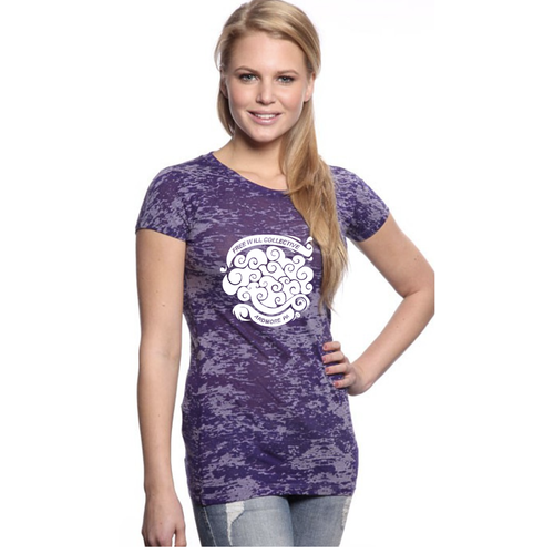 Free Will Collective Free Will Collective Purple Print Tee