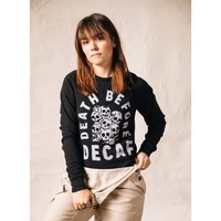 Pyknic Death Before Decaf Coffee Crewneck Sweatshirt