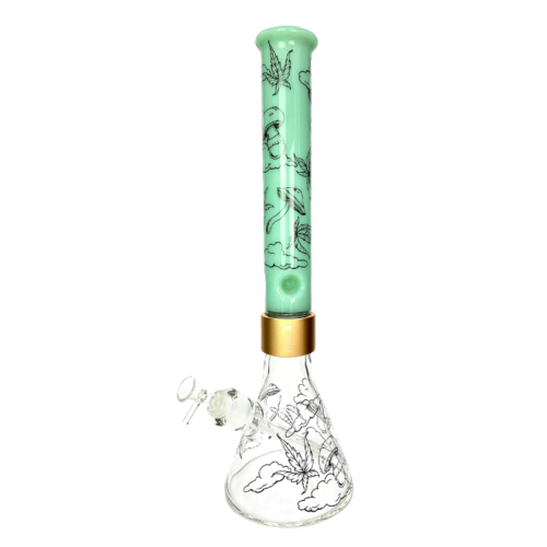 Prism Prism Halo Sky High Beaker Single Stack - Gold/Mint Prism Prism Halo Sky High Beaker Single Stack - Gold/Mint