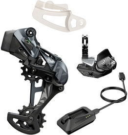 SRAM SRAM XX1 Eagle AXS Upgrade Kit - Rear Derailleur for 52t Max, Battery, Eagle AXS Rocker Paddle Controller with Clamp, Charger/Cord, Black