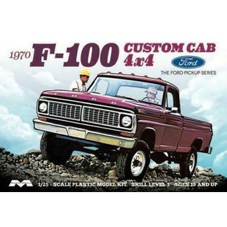 MOEBIUS MODELS Moebius 1230 1/25 1970 F-100 Ford Custom Cab Truck Plastic Model Kit