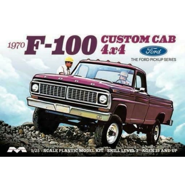 Moebius 1230 1/25 1970 F-100 Ford Custom Cab Truck Plastic Model Kit