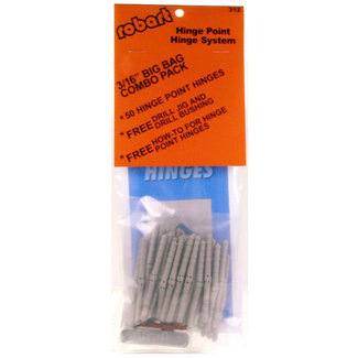 ROBART ROBART 1/8 HINGE COMBO. 50 PIECES & DRILL JIG